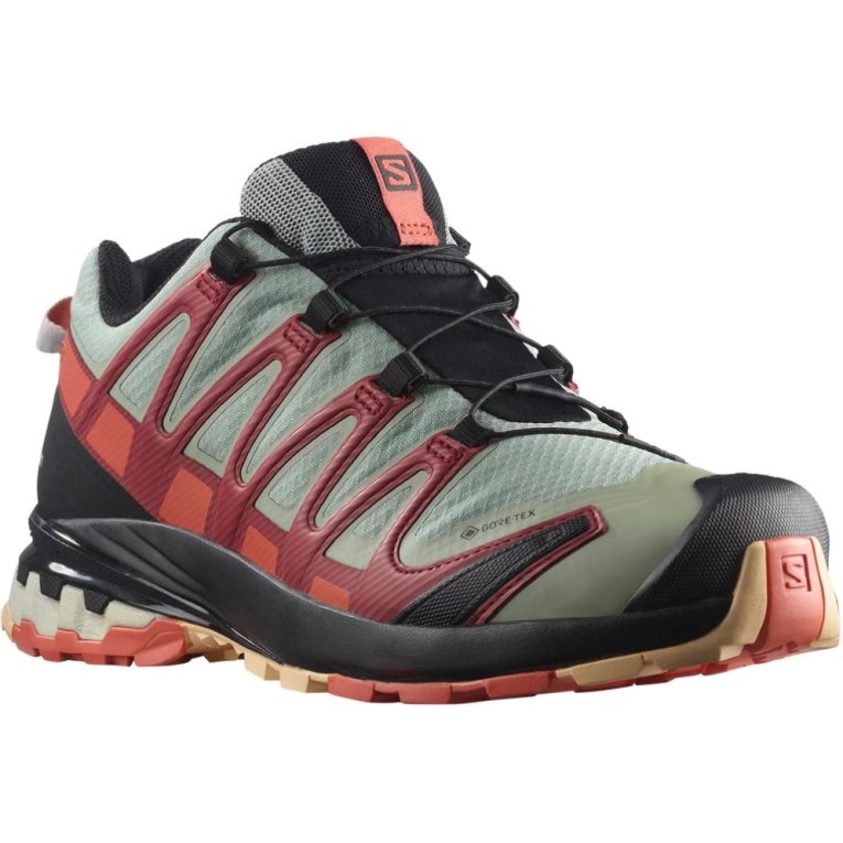 Olive / Red Salomon Xa Pro 3d V8 GTX Women's Trail Running Shoes | IE QJ3184